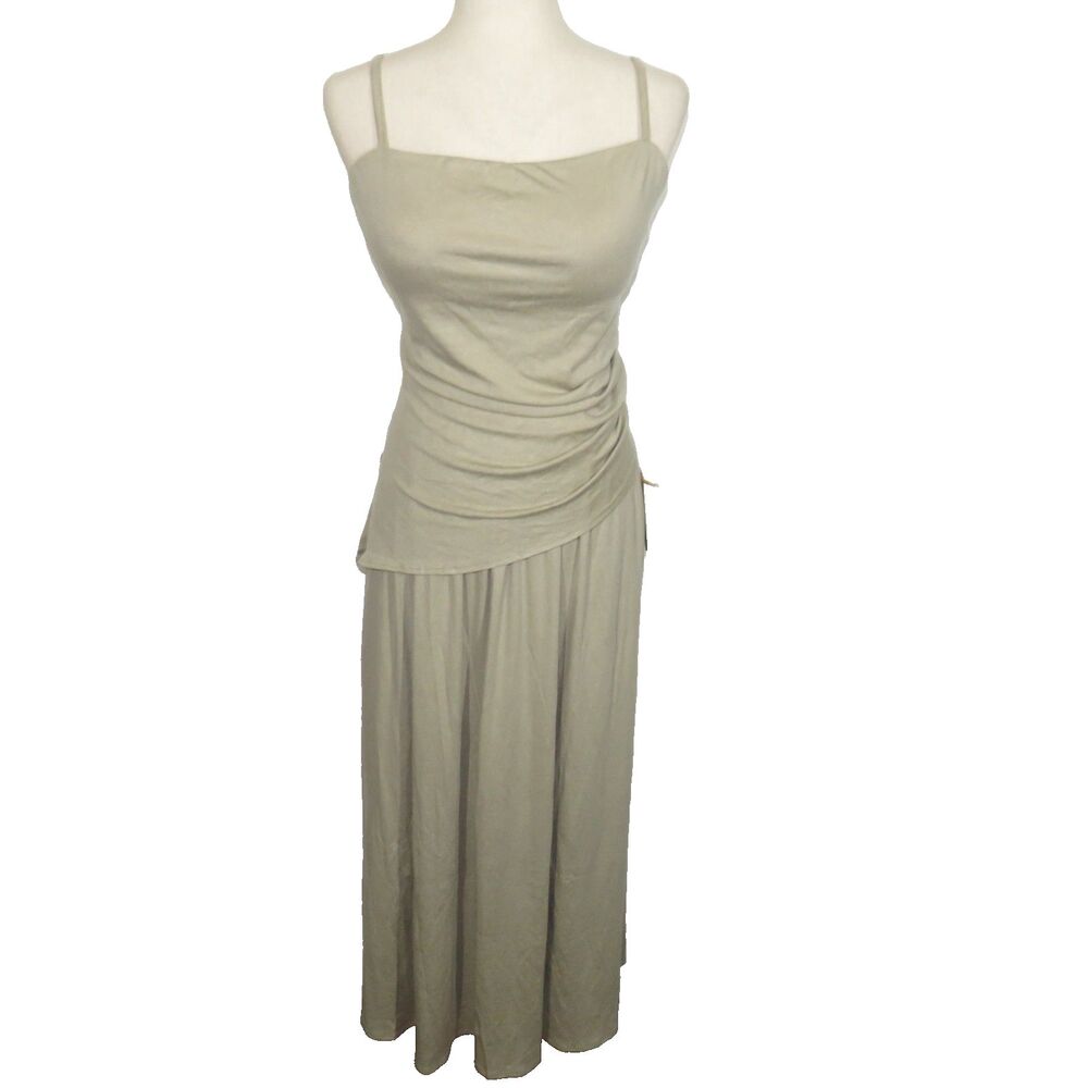 OGL Tencel Linen Luxe Maxi Skirt + Brami Bra Tank Outfit Set Size Large